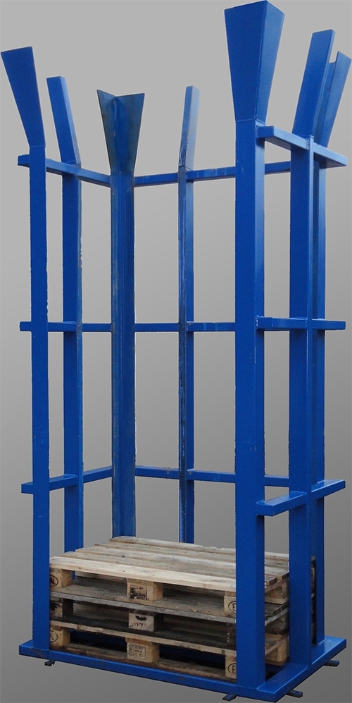 Pallet corrector in painted steel